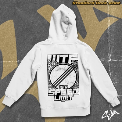 WTF is a speed limit contrast-hoodied sweatshirt or zipper hoodie - Standard front print
