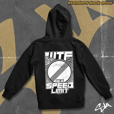 WTF is a speed limit contrast-hoodied sweatshirt or zipper hoodie - Standard front print