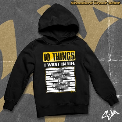 10 Things oversized hoodied sweatshirt - Standard front print