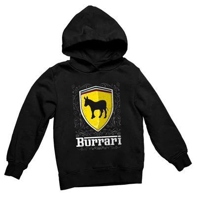 Burrari oversize kapucnis pulóver - Fekete