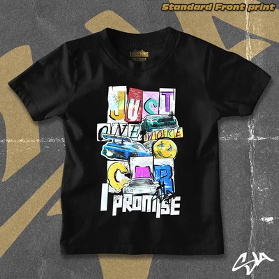 Just one more car kids' style t-shirt - Standard front print