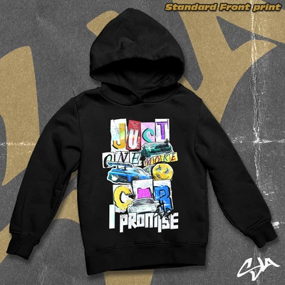 Just one more car oversized hoodied sweatshirt - Standard front print