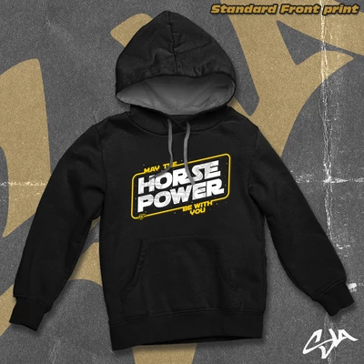 May the horsepower be with you contrast-hoodied sweatshirt hoodie - Standard front print