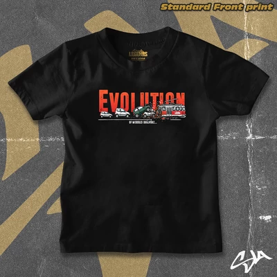 Evolution of MC DRÁJVÖRZ kids' style t-shirt - Standard front print
