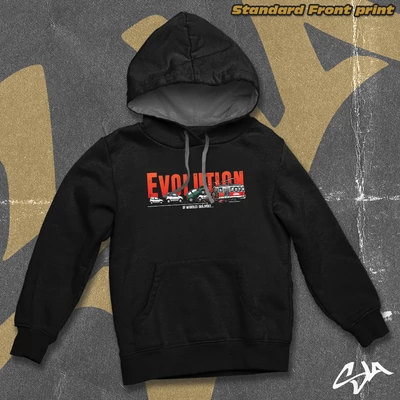 Evolution of MC DRÁJVÖRZ contrast-hoodied sweatshirt - Standard front print