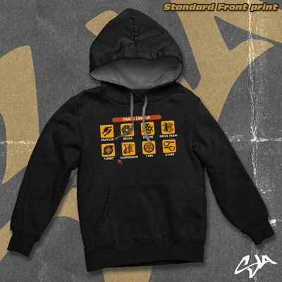 GT Tuning menü contrast-hoodied sweatshirt - SLA Fullprint
