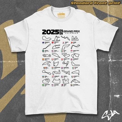 Grand Prix Calendar unisex oversized t-shirt - Standard front print