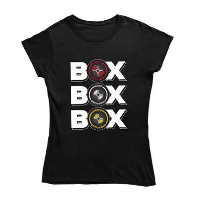 Box Box Box női póló - Fekete