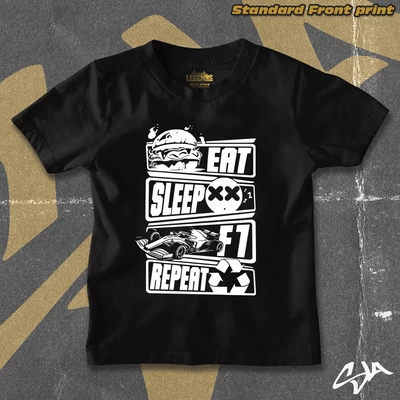 Eat Sleep F1 Repeat kids' style t-shirt - Standard front print