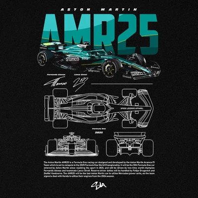 Aston Martin AMR25 minta - Fekete