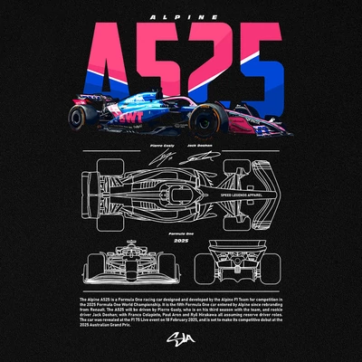 Alpine A525 minta - Fekete