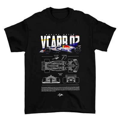 Racing Bulls VCARB 02 oversize póló - Fekete