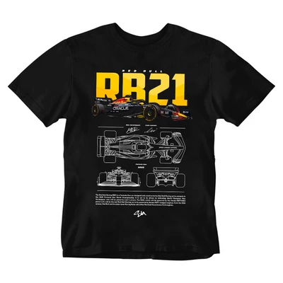 Red Bull RB21 férfi póló - Fekete