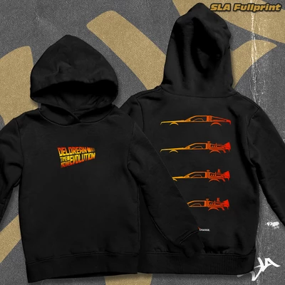 DeLorean evolution oversized hoodied sweatshirt - SLA Fullprint