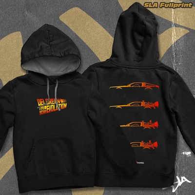 DeLorean evolution contrast-hoodied sweatshirt - SLA Fullprint