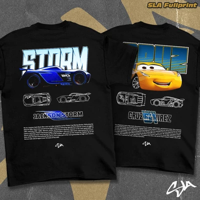 Jackson Storm & Cruz Ramirez oversize t-shirts - SLA Fullprint