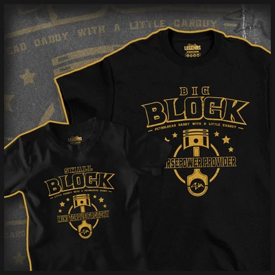 Big and Small Block Twin Fit t-shirts