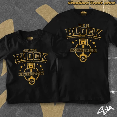 Big and Small Block kid and man style t-shirts - Standard Front Print