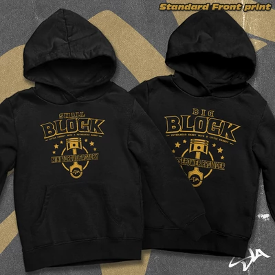 Big & Small Block Twin Fit Kids and oversized hoodied sweatshirts - Standard front print
