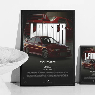 30x40cm Lancer EVO 6 TM poszter
