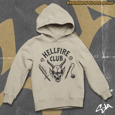 Vintage Hellfire Club oversized-hoodied sweatshirt - Standard front print