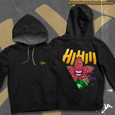 Happy Demo full contrast-hoodied sweatshirt - Standard Back print