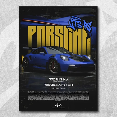 GT3 RS '22 poster (medium size)