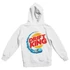 Drift King Zipper kapucnis pulóver (hátán nyomott) - Fehér