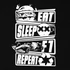 Eat Sleep F1 Repeat minta - Fekete